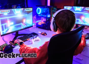 Gamer jogando em um PC moderno com setup iluminado, representando o universo dos jogos indies mais esperados de 2025.