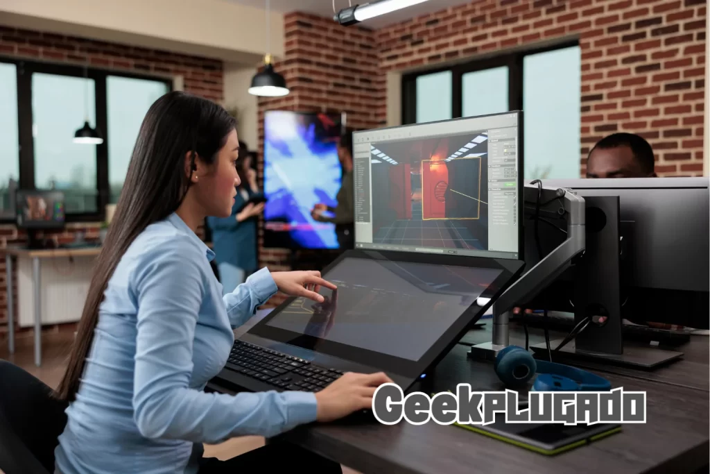 Desenvolvedor de Jogos Trabalhando com Computação Gráfica em Jogo Eletrônico