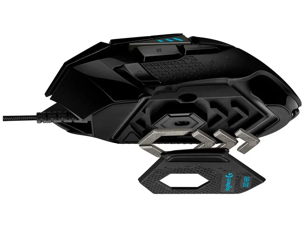 Mouse Gamer Logitech G502 Hero Visão Sistema de Pesos